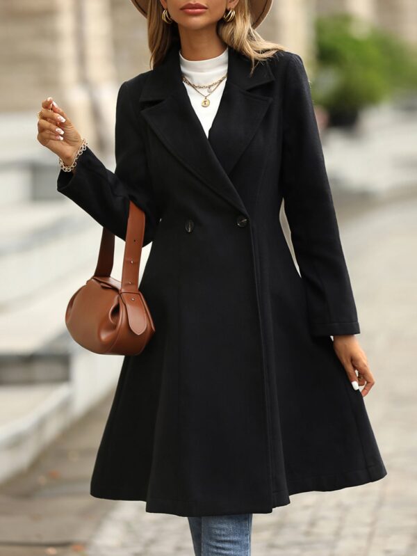 Stylish Double Button Lapel Overcoat - Image 4