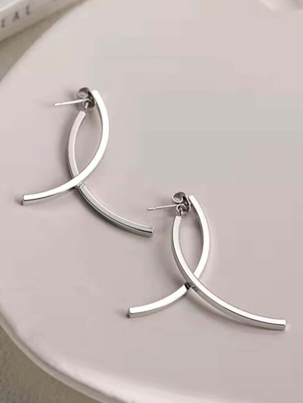 Elegant Criss Cross Earring Jackets - Image 2