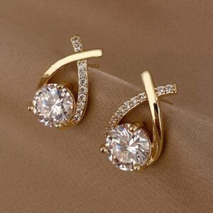 Waterdrop Cubic Zirconia Stud Earrings