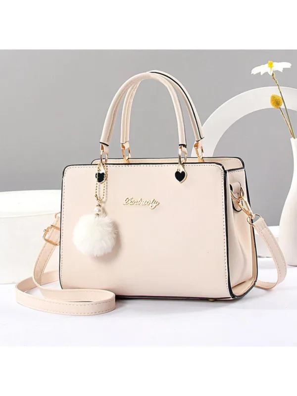 Fluffy Ball Pendant Tote Bag for Everyday Use - Image 6