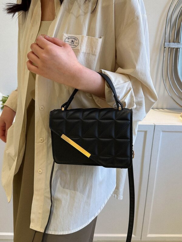 Elegant Portable Mini Flap Top Handle Bag - Image 4