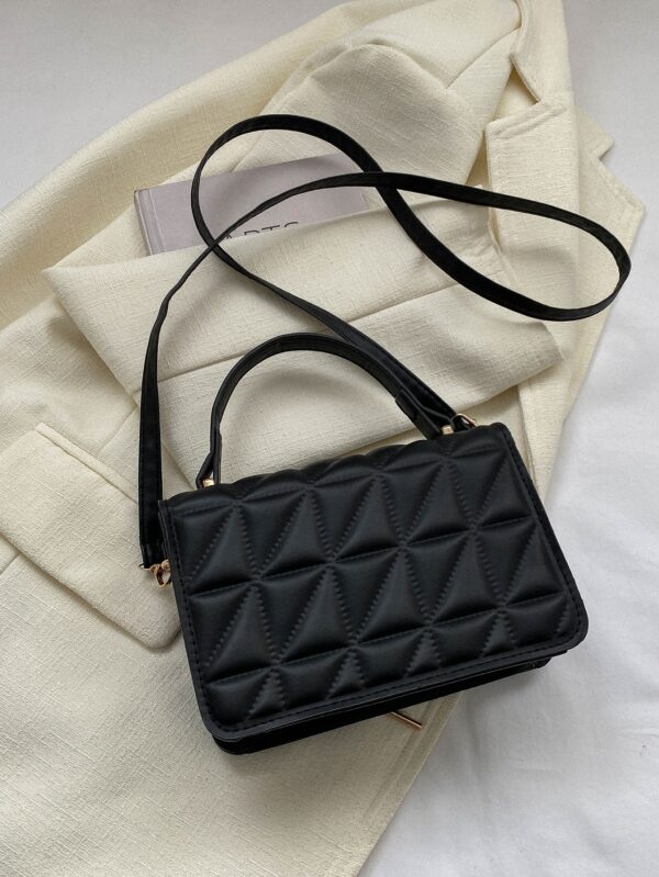 Elegant Portable Mini Flap Top Handle Bag - Image 3