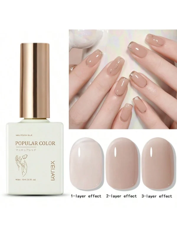 Gold Glitter Soak Off Gel Nail Polish 15ML - Image 7