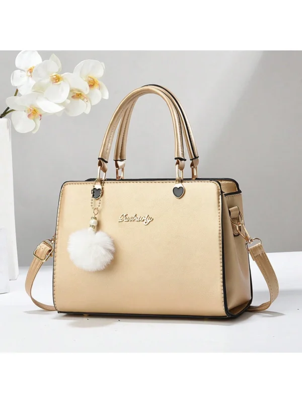 Fluffy Ball Pendant Tote Bag for Everyday Use - Image 9