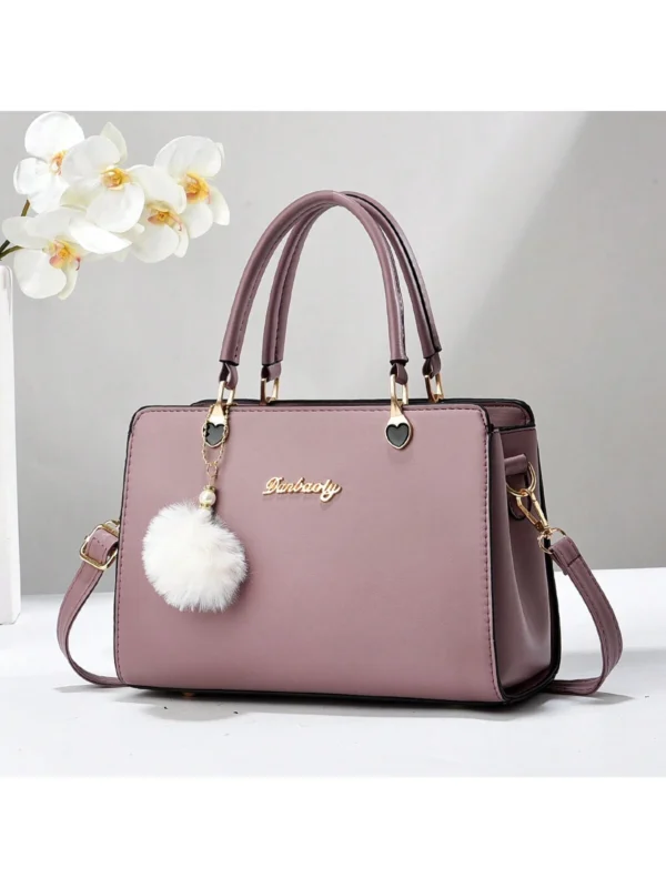 Fluffy Ball Pendant Tote Bag for Everyday Use - Image 10