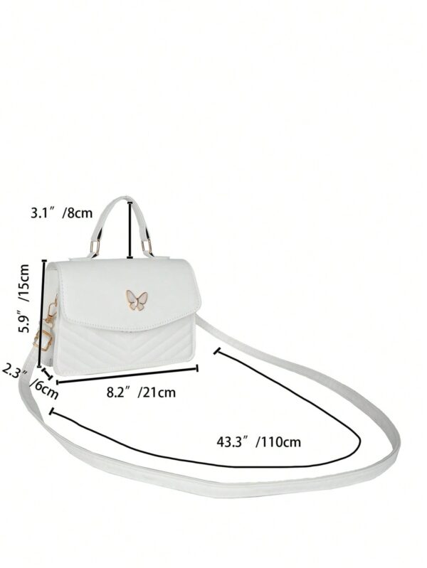 Stylish PU Leather Bowknot Crossbody Bag - Image 3