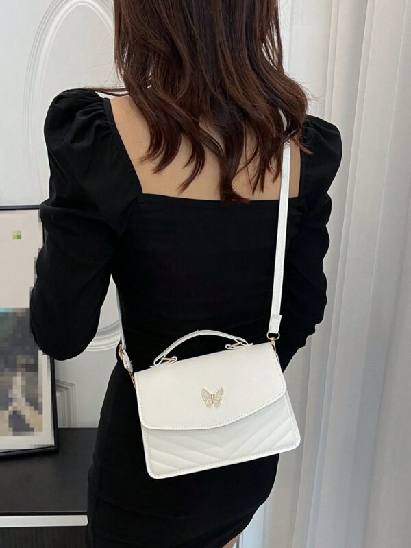 Stylish PU Leather Bowknot Crossbody Bag - Image 2