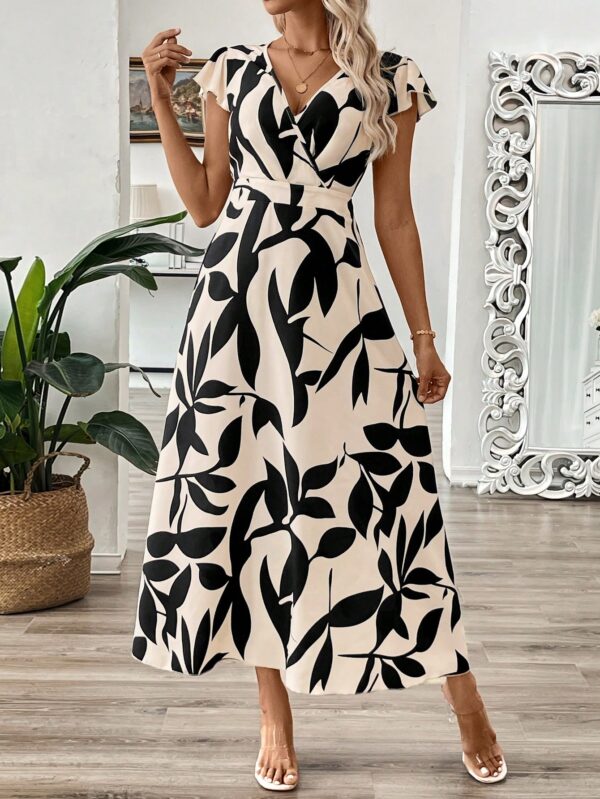 Summer Floral A-Line Maxi Dress - Image 3