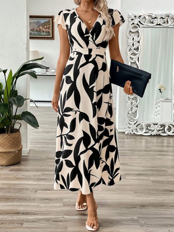 Summer Floral A-Line Maxi Dress - Image 4