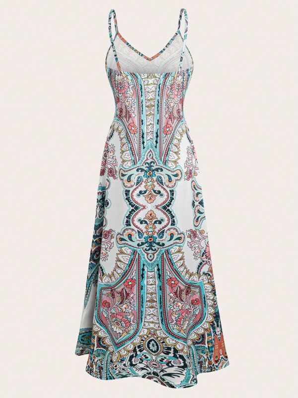 Multicolor Maxi Cami Dress for Summer Vacations - Image 2