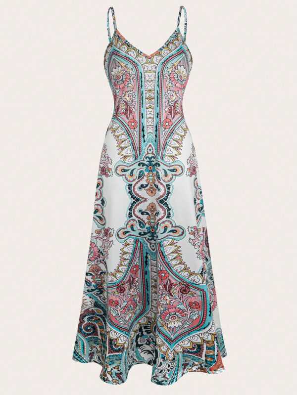 Multicolor Maxi Cami Dress for Summer Vacations - Image 4