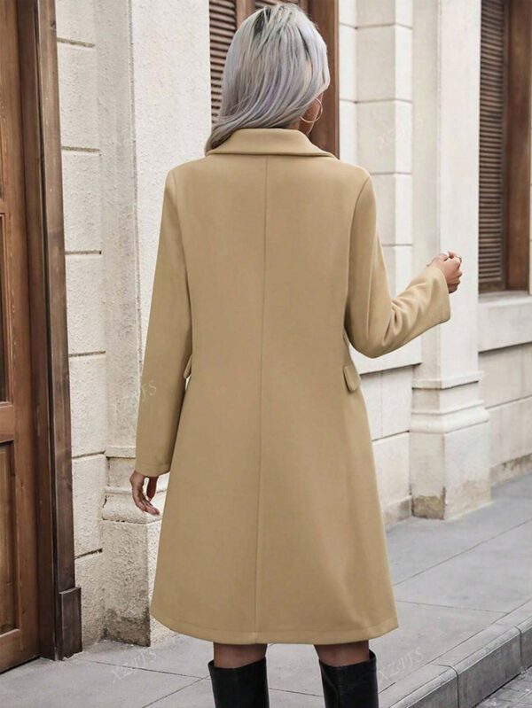 Double-Breasted Camel Coat for All Seasons - Image 2