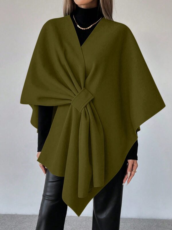 Stylish Asymmetrical Hem Overcoat for Autumn - Image 3