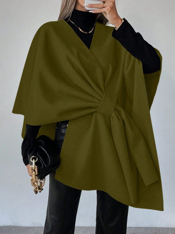 Stylish Asymmetrical Hem Overcoat for Autumn - Image 5