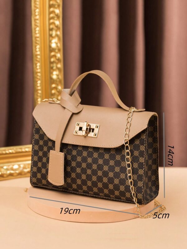 Elegant Mini Crossbody Bag with Chain Strap - Image 3