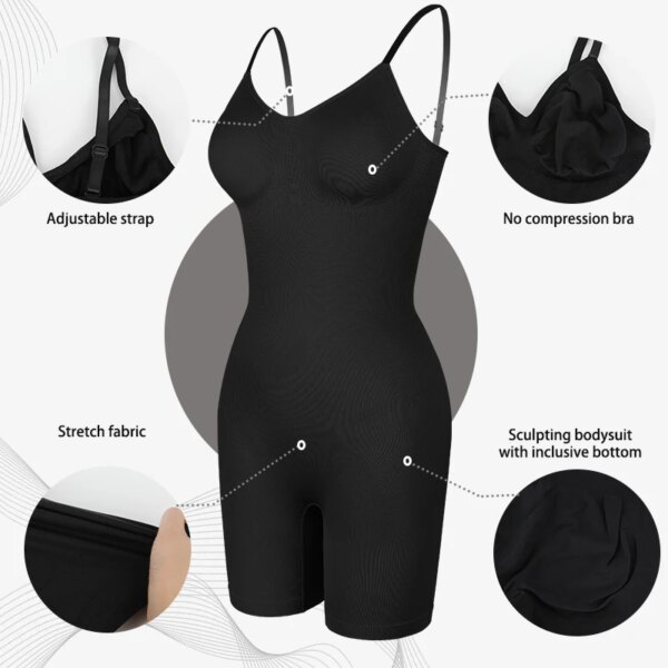 Comfortable Seamless Tummy Control Bodysuit - Image 3